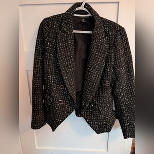 Rachel Zoe Metallic Open Blazer